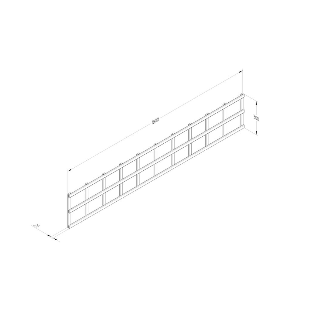 Forest Garden 6ft x 1ft Traditional Square Garden Trellis – Pack of 4 5013053204283 2